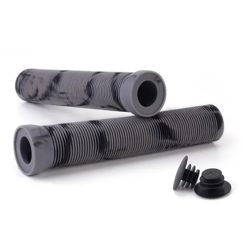 BUCKLOS 165mm Rubber Bike Handlebar Grips – Anti-Slip Pair Bike Handlebar Grips Nixie BLACK-GRAY