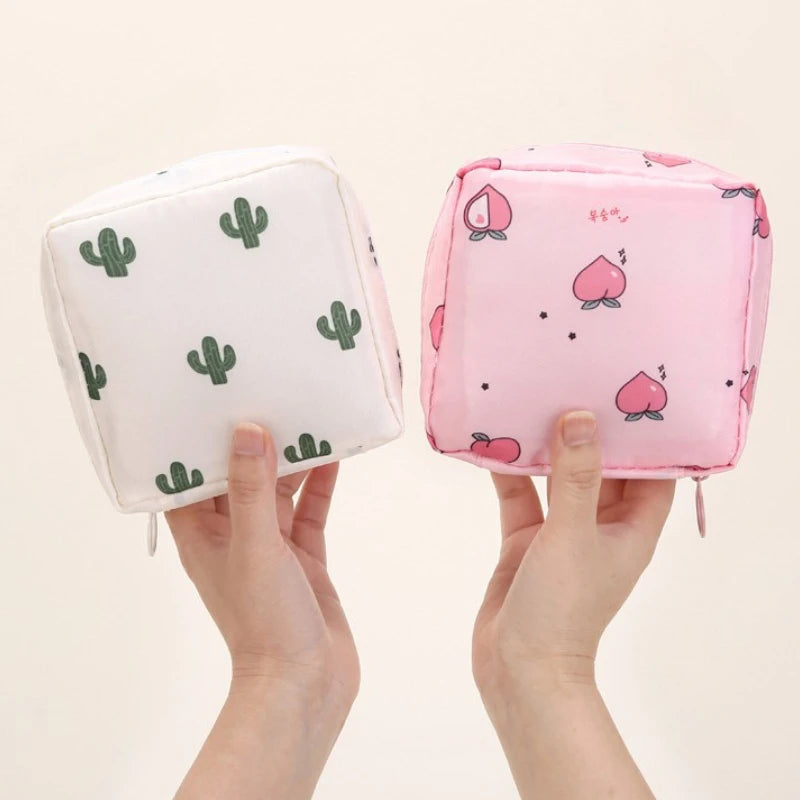 Portable Sanitary Pad Storage Pouch – Cute Cartoon Organizer Organizer Pouch Nixie