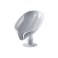 Leaf Shape Drain Soap Holder Suction Cup Tray | Nixie Soap Dish Holder Nixie Grey