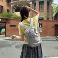 Korean Polka Dot Mini Backpack for Women – Stylish Commuter Bag Women's Mini Backpack Nixie Silver (Small)