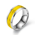 Luminous ECG Heartbeat Stainless Steel Ring | Sizes 6–10 Fashion Ring Nixie WHITE Less Than 4