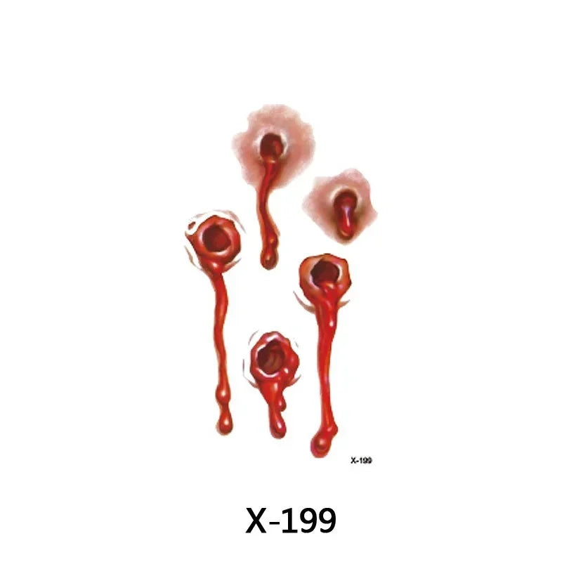 Halloween Scar Spider Temporary Tattoo Stickers – 40 Designs Temporary Tattoo Sticker Nixie