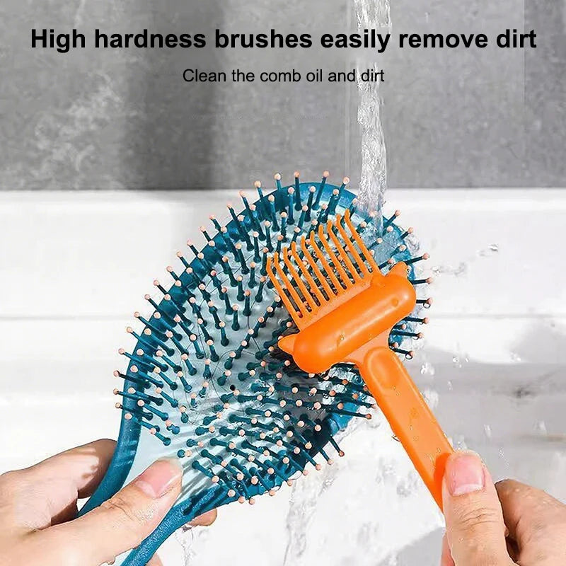 2-in-1 Hair Brush Cleaner Tool – Comb & Bristle Cleaning Rake Hair Brush Cleaner Nixie