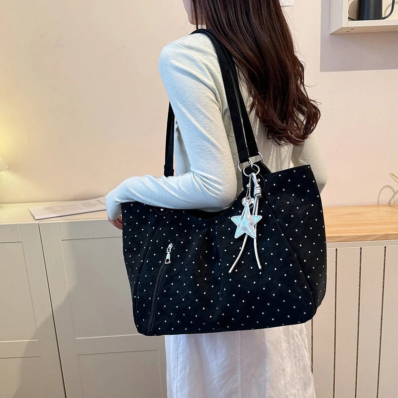 Nixie Polka Dot Tote Bag – Large Women's Shoulder Handbag Women's Tote Bag Nixie