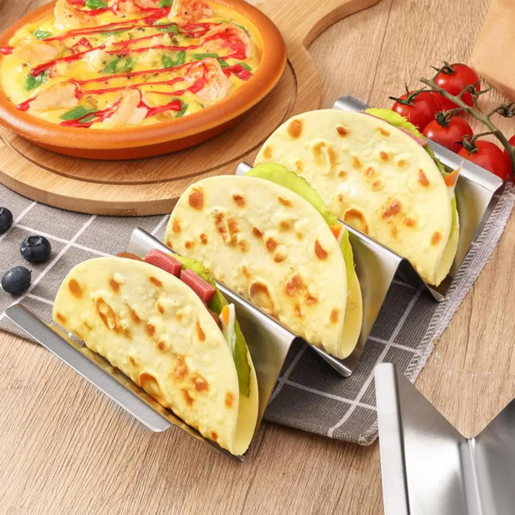 Stainless Steel Taco Tortilla Holder Stand 2/3/4-Slot Taco Holder Stand Nixie