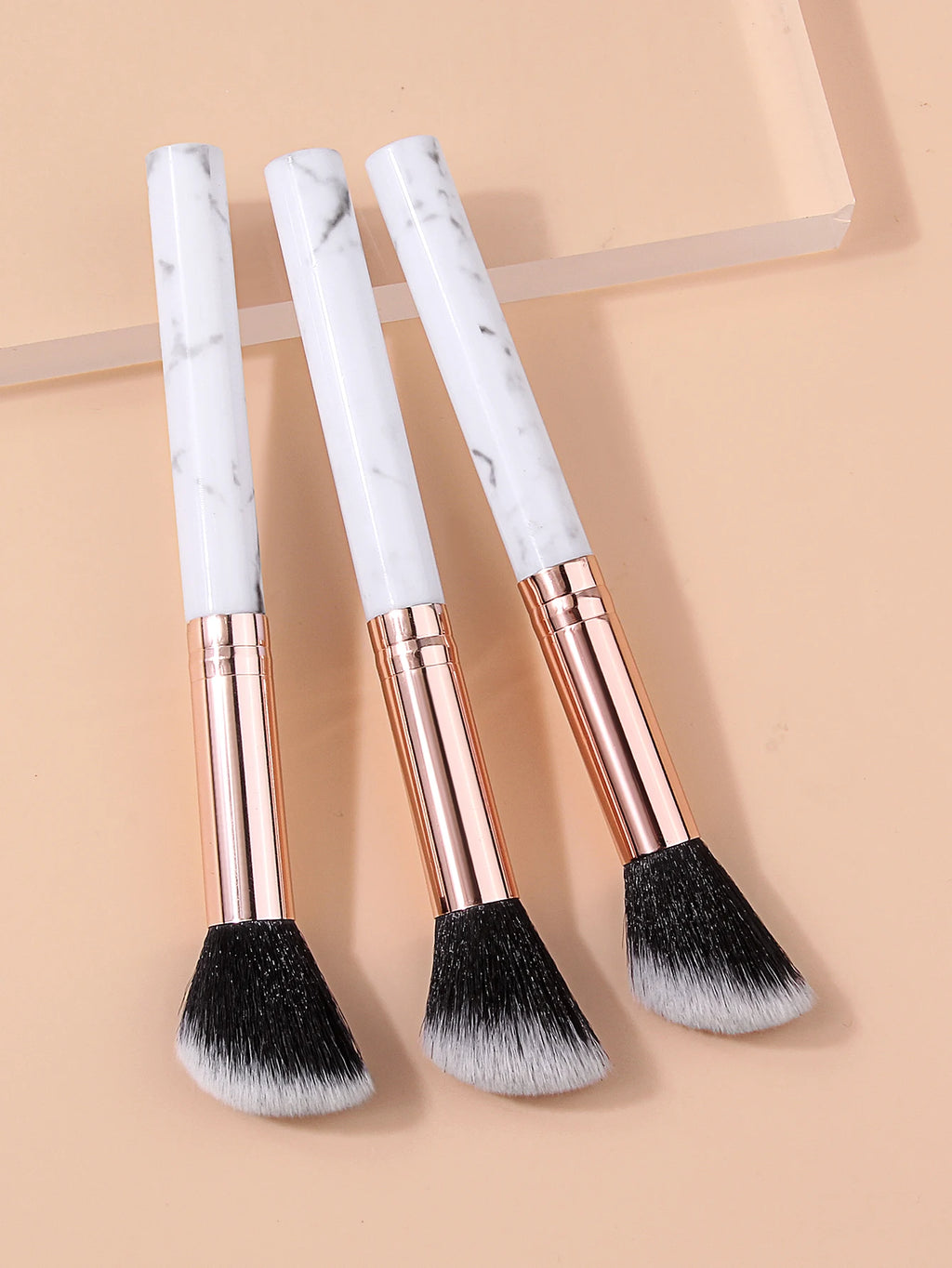 3-Piece Facial Contour & Blush Makeup Brush Set | Korean Style Makeup Brush Set Nixie