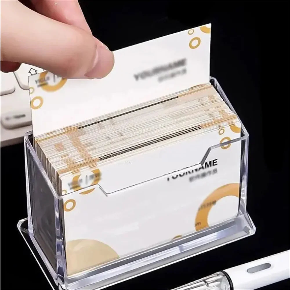 Transparent Acrylic Desktop Business Card Holder Display Stand Business Card Holder Nixie