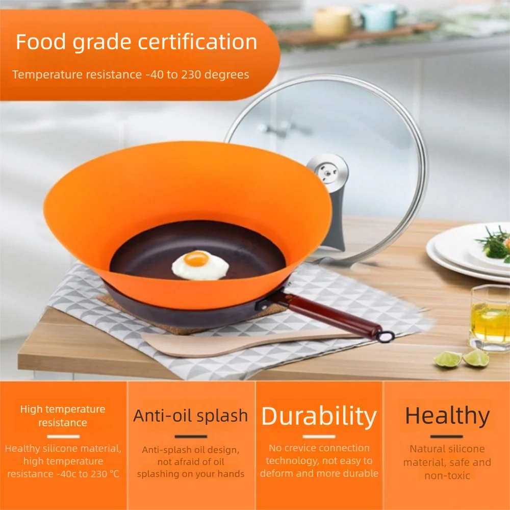 Silicone Foldable Splash Guard & Anti-Overflow Pot Lid Cover