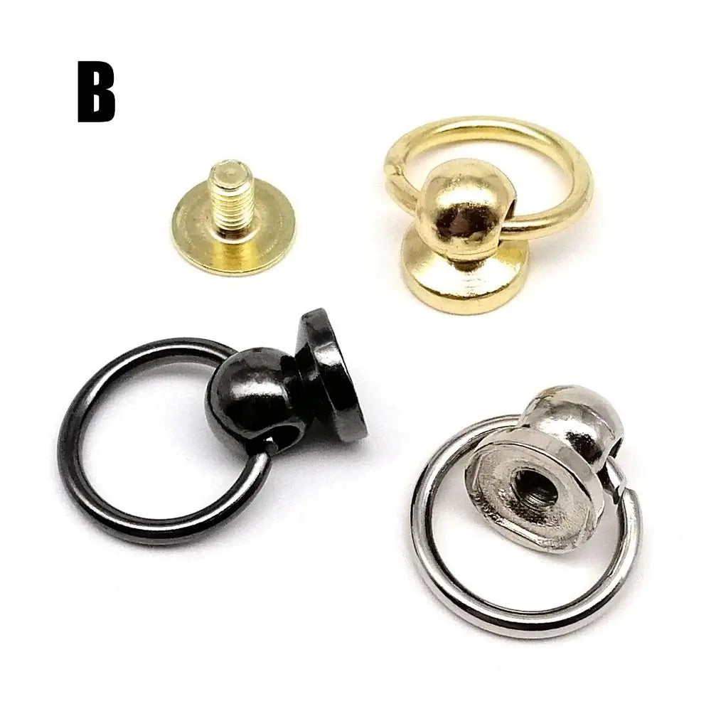 10pcs Screwback Rivet Studs with O-Ring | Zinc Alloy Ball Nail Craft Rivet Studs Nixie