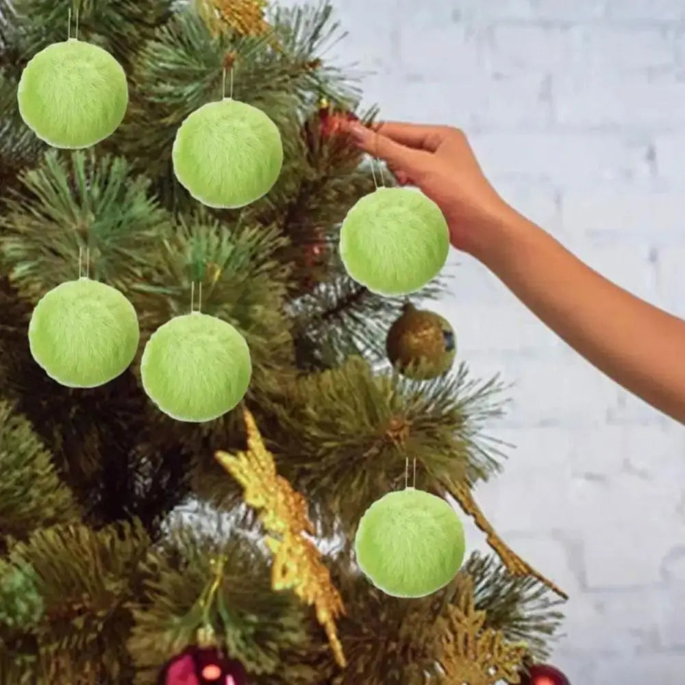 12PCS Soft Plush Christmas Ball Ornaments – Pom Pom Xmas Decor Christmas Ornaments Nixie