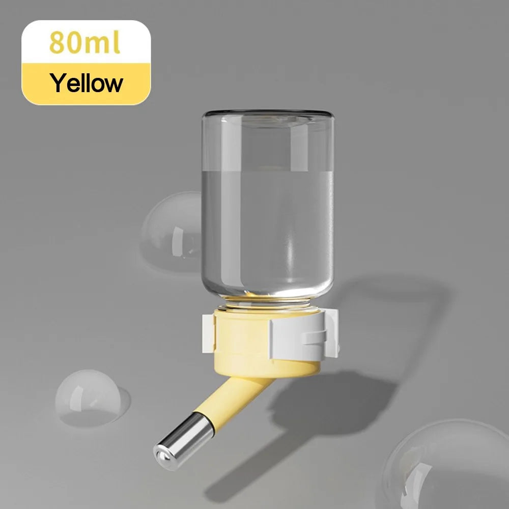 Leakproof Hamster Water Bottle – Hanging Cage Dispenser Pet Water Bottle Nixie 80ml-yellow