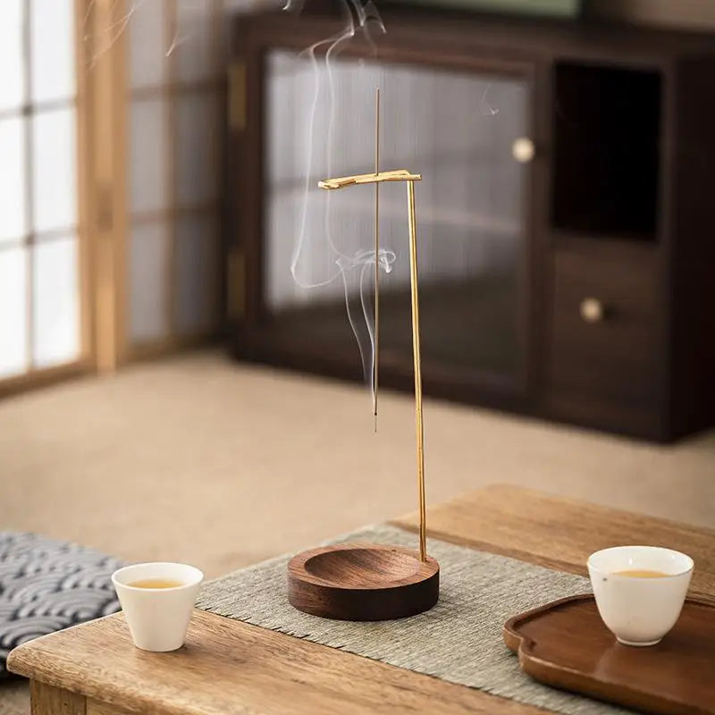 Wooden Upside Down Incense Burner & Anti-Ash Stick Holder Incense Stick Holder Nixie