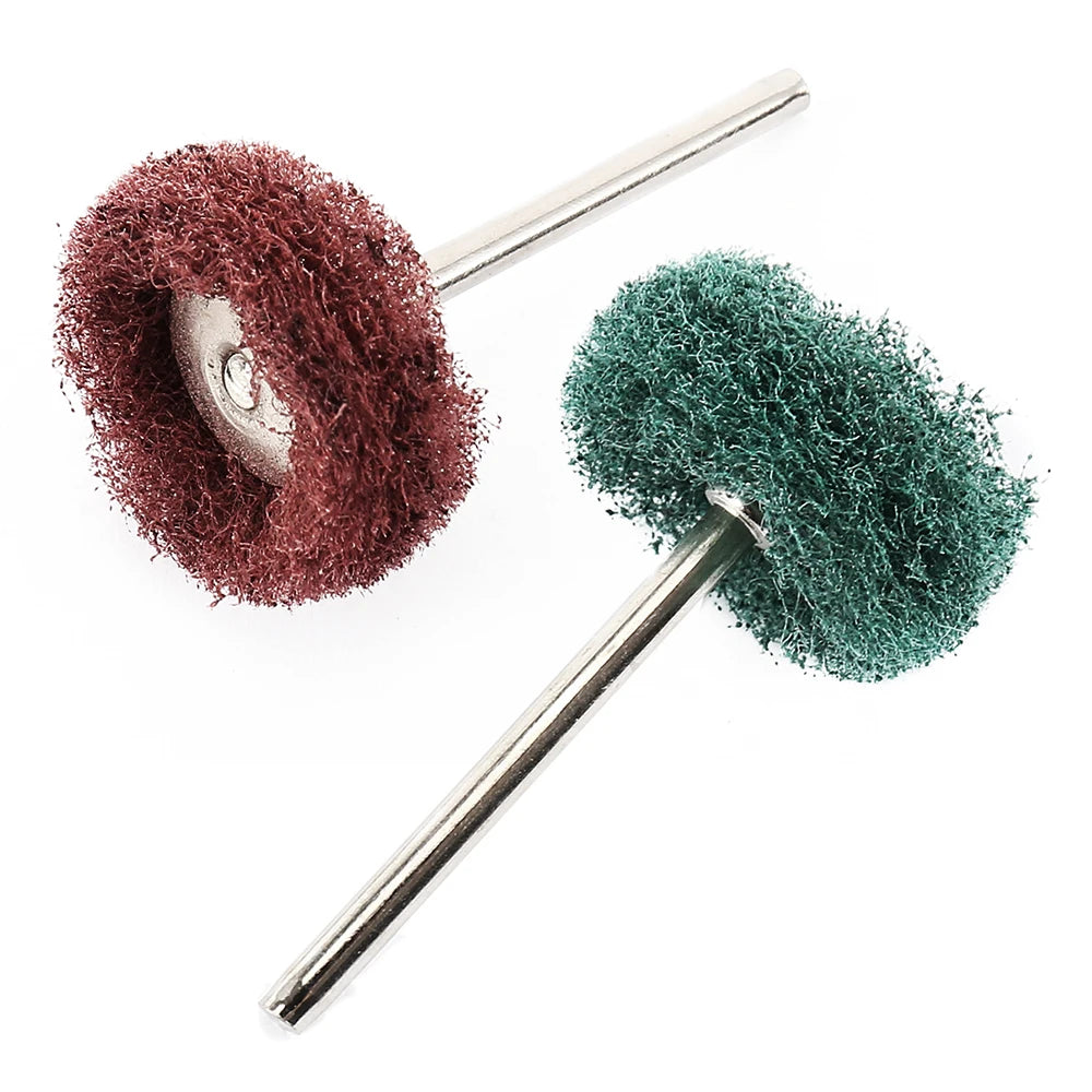40pc Nylon Buffing Polishing Wheels 3mm Shank 180-400 Grit Set Rotary Tool Accessories Nixie