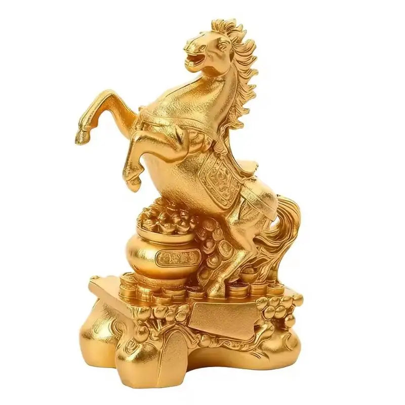 2026 Year of the Horse Feng Shui Zodiac Resin Sculpture Decorative Figurine Nixie Default Title