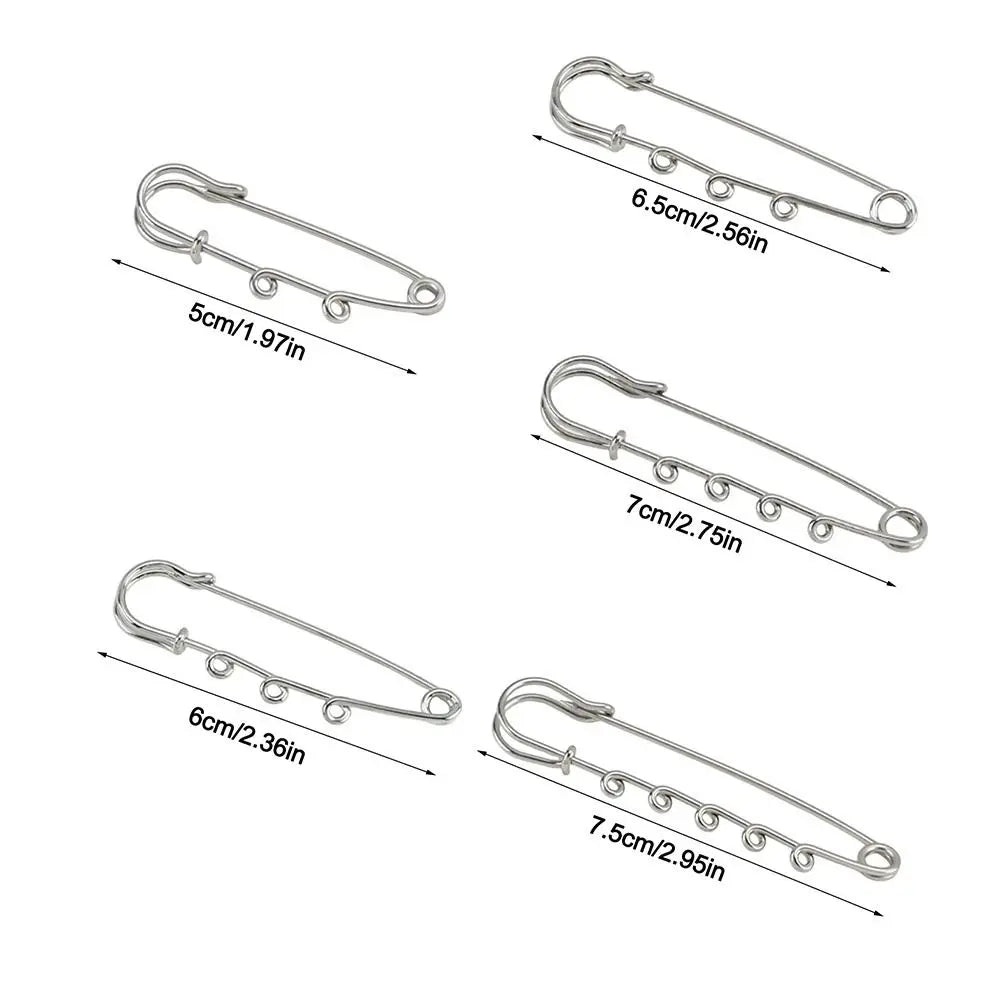 Silver Safety Brooch Pins – Multi-Hole Scarf & Dress Connector Brooch Pin Nixie