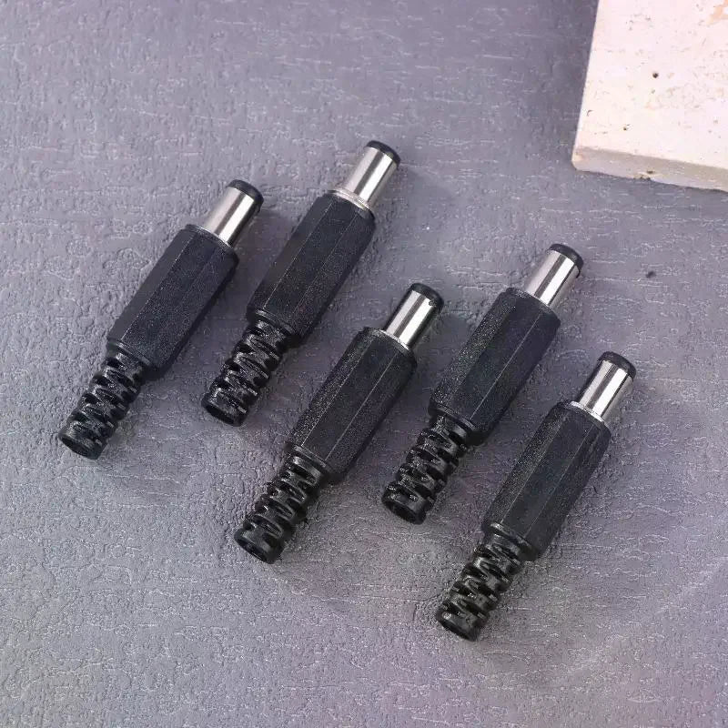 5 Pairs DC 5.5×2.1mm Male Plug & Female Panel Mount Connector DC Power Connector Nixie
