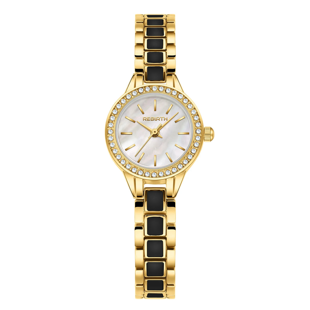 REBIRTH Minimalist Quartz Watch | Stainless Steel Band Quartz Watch Nixie Gold