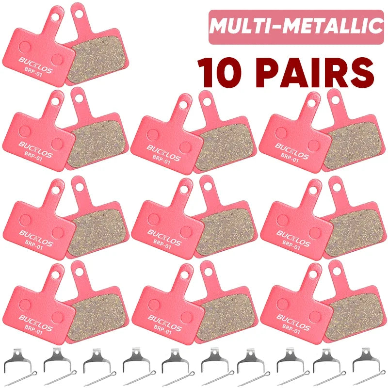BUCKLOS MTB Disc Brake Pads – Shimano B01S B03S B05S Compatible MTB Disc Brake Pads Nixie Mult-Metalli 10Pairs
