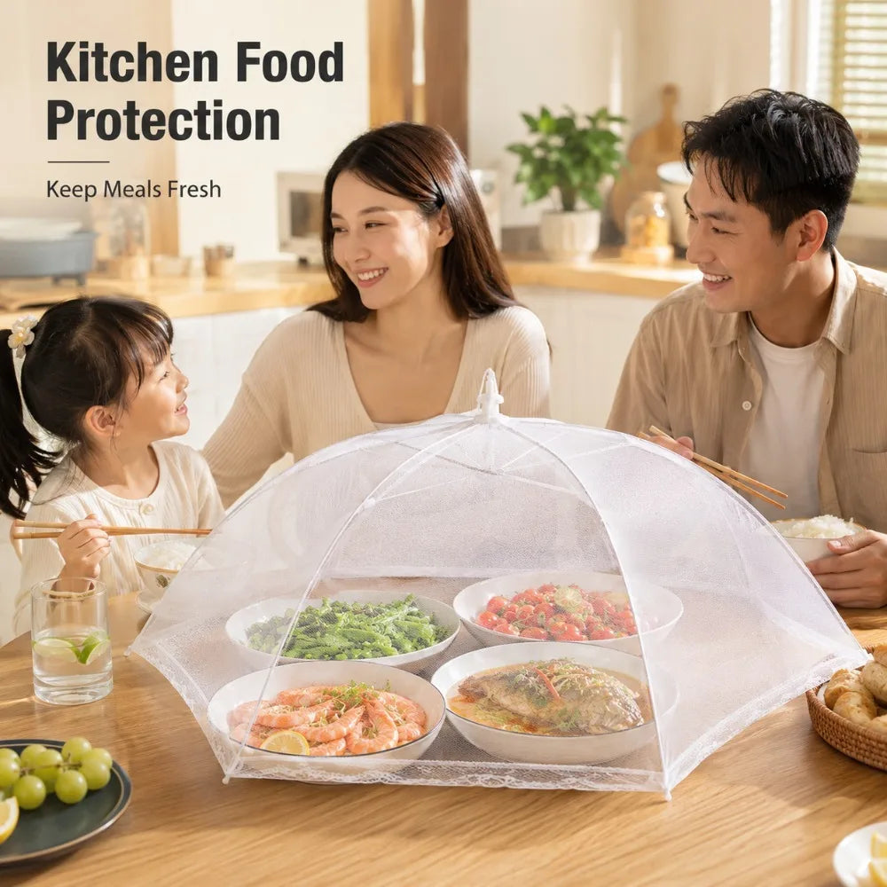 Foldable Pop-Up Mesh Food Cover Tent – Outdoor & Kitchen