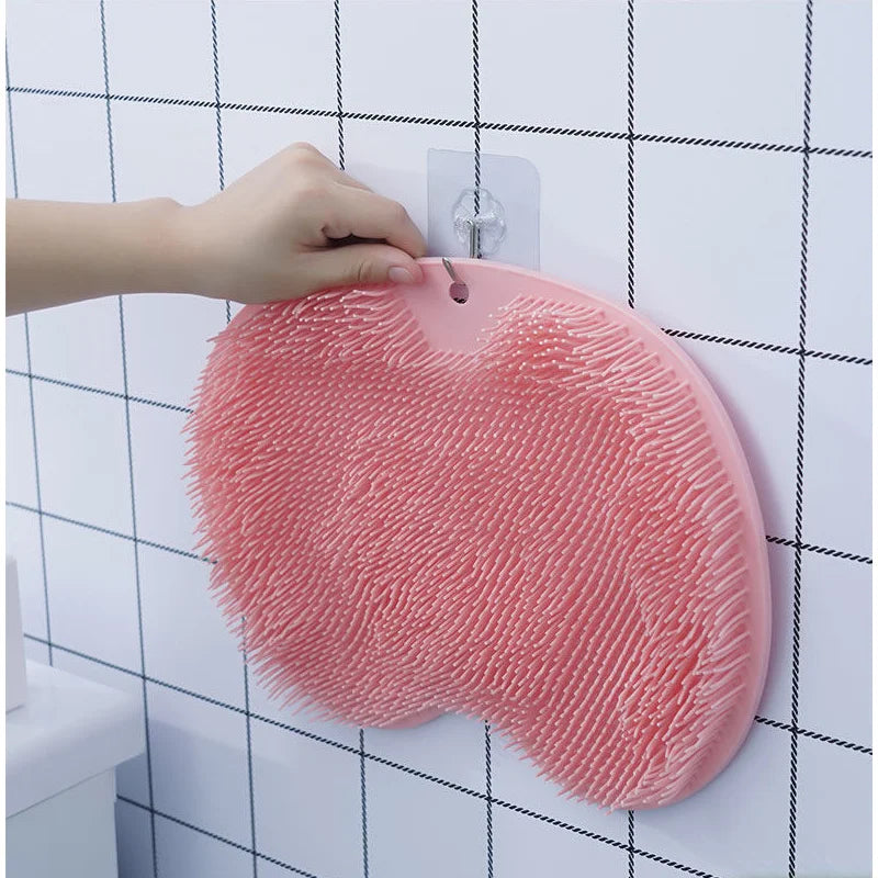 Exfoliating Foot Brush & Back Scrubber – Anti-Slip Suction Cup Foot & Body Scrubber Nixie