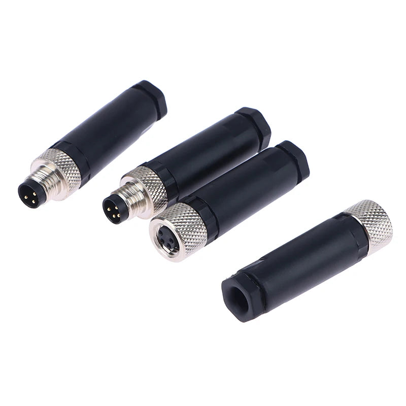 M8 Waterproof Sensor Connector Male Female 3/4 Pin Plug Industrial Sensor Connector Nixie