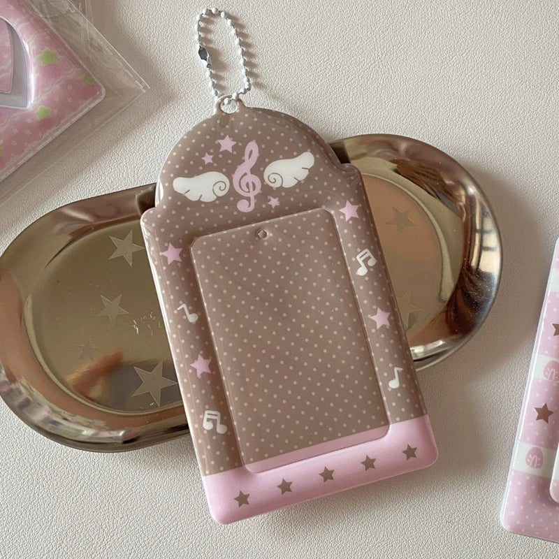 Strawberry Kpop Photocard Holder 3 Inch PVC Sleeve Case Photocard Holder Nixie Brown