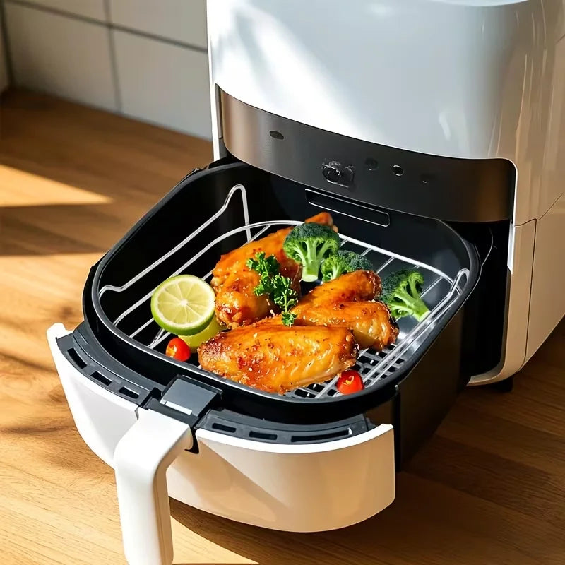 Double-Layer Air Fryer Grill Rack & Baking Tray – Stainless Steel Air Fryer Rack Nixie