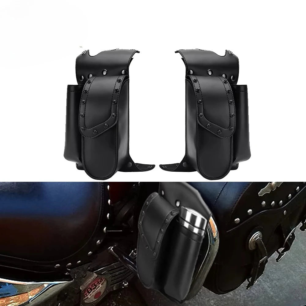 KEMITOUR Waterproof PU Leather Motorcycle Crash Bar Saddlebags Motorcycle Saddlebag Nixie