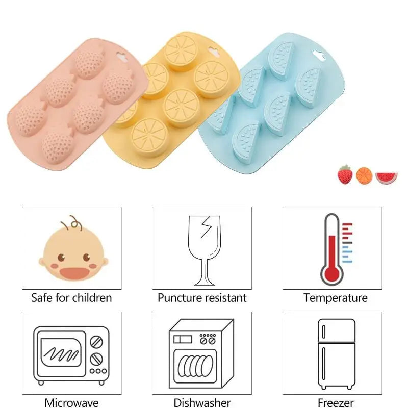 Fruit Silicone Molds – Chocolate Gummy Fondant Pudding Molds