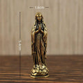 Brass Virgin Mary Figurine Pendant – Vintage Religious Keepsake Religious Figurine Pendant Nixie A