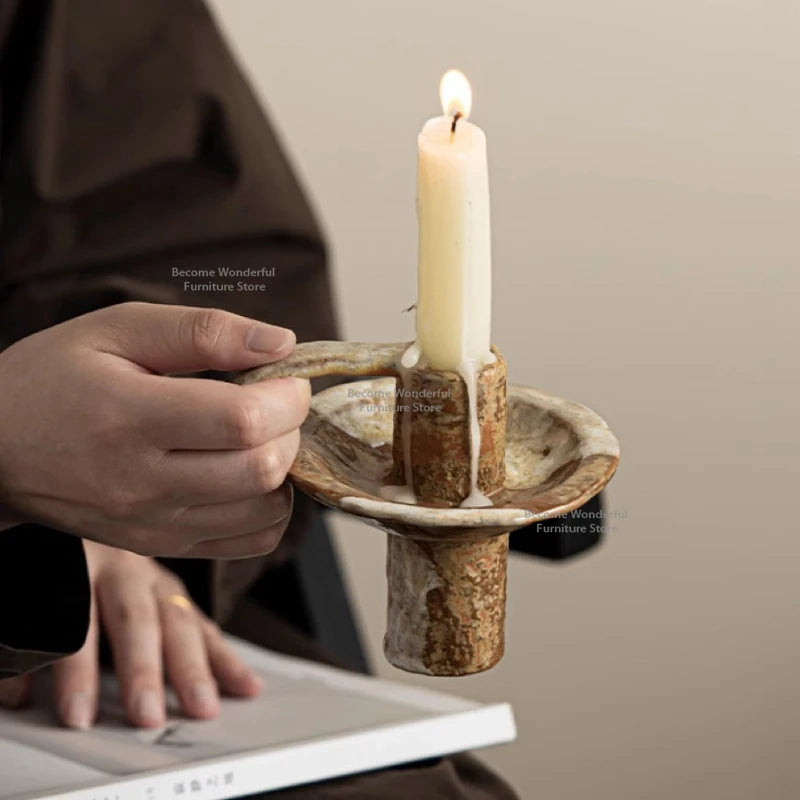 Ceramic Tea Light Candle Holder – Kiln-Fired Modern Decor Ceramic Candle Holder Nixie