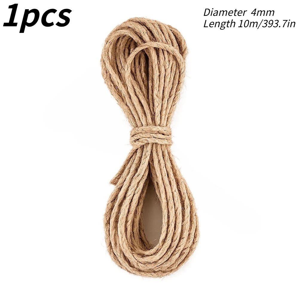 Natural Jute Cat Scratcher Rope 10M | DIY Scratch Post Twine Cat Scratcher Rope Nixie 10M 1pcs