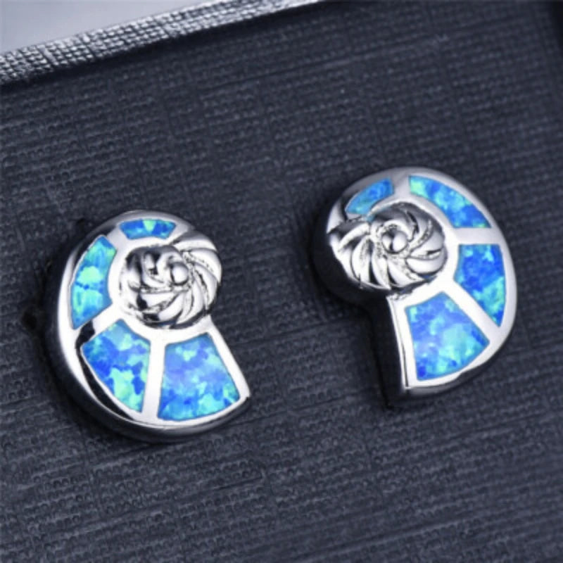 Snail Simulated Opal Crystal Drop Earrings | Zinc Alloy Fashion Fashion Drop Earrings Nixie EH-65