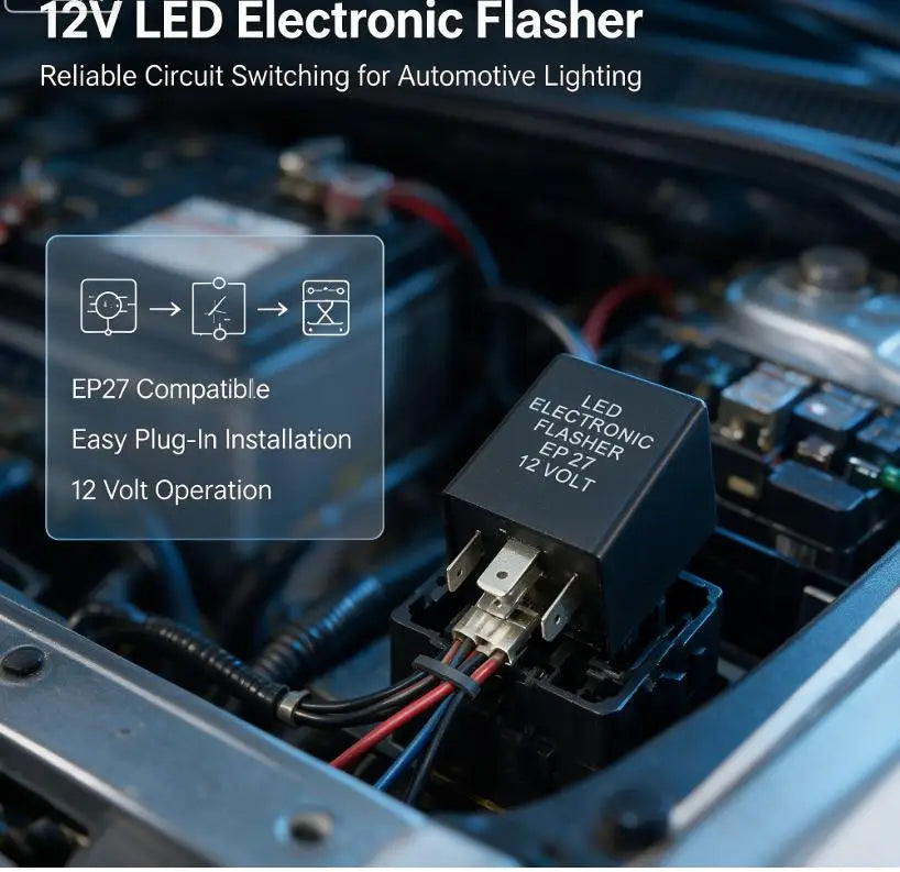EP27 12V 5-Pin LED Flasher Relay – Fix Hyper Flash Turn Signal