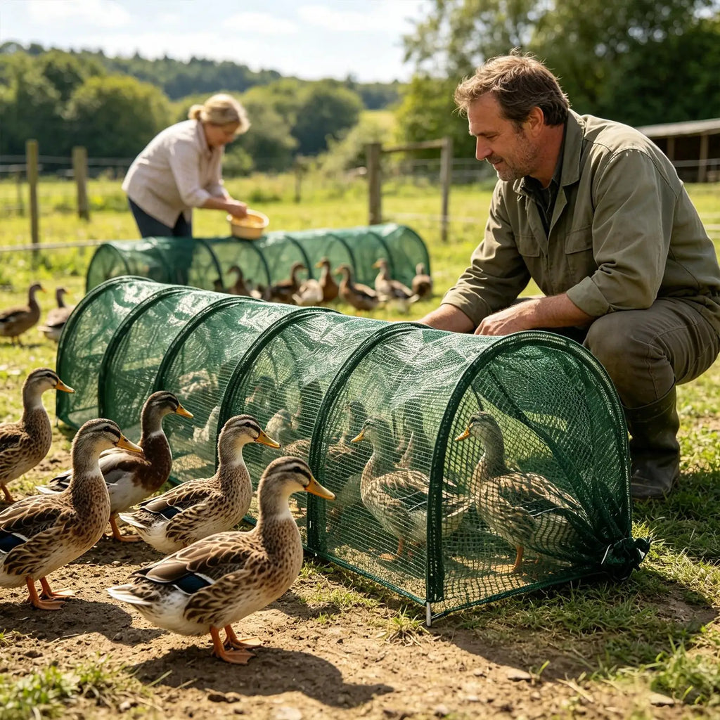 Foldable Chicken Tunnel – Expandable Outdoor Poultry Run Chicken Tunnel Run Nixie