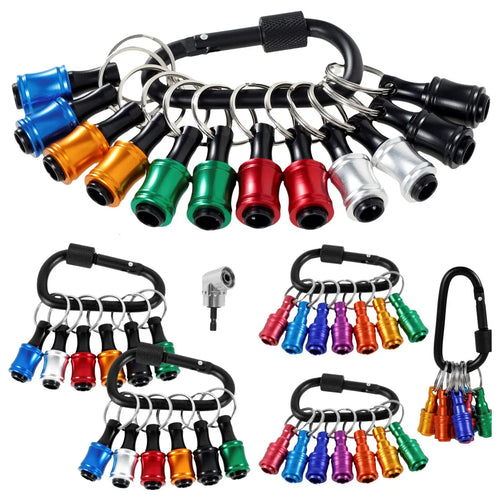 1/4" Hex Shank Screwdriver Bit Holder Keychain Quick Release Set Drill Bit Holder Nixie