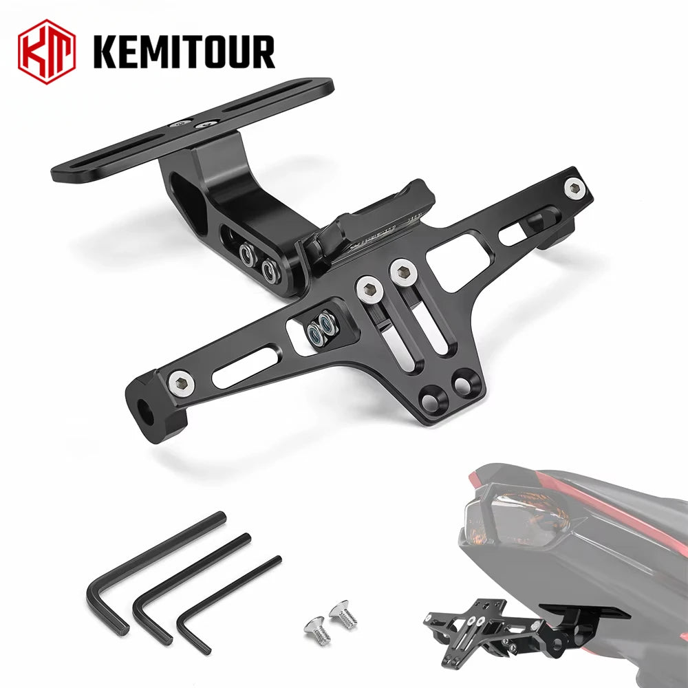 Motorcycle License Plate Bracket Fender Eliminator Kit + LED Fender Eliminator Kit Nixie