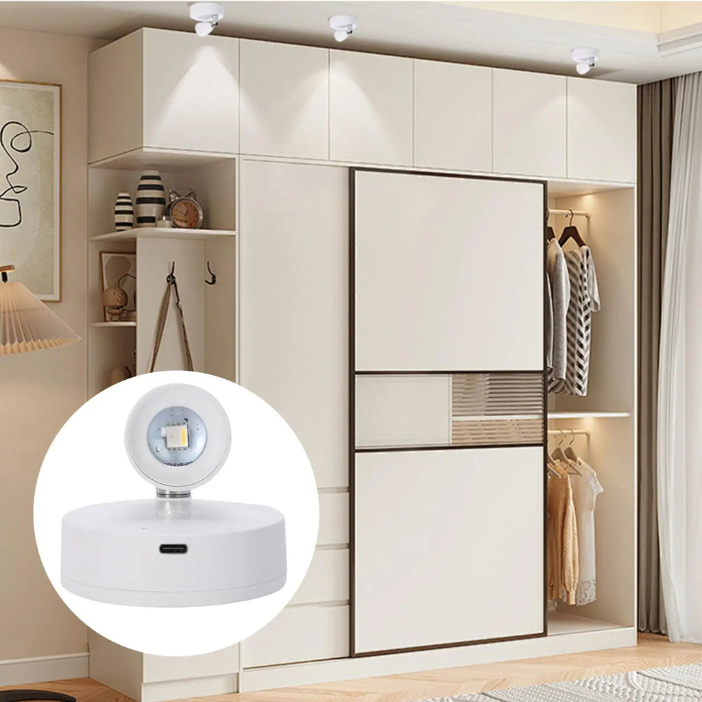 Rechargeable Rotatable LED Spotlight with Remote – Indoor Uplighting LED Accent Spotlight Nixie
