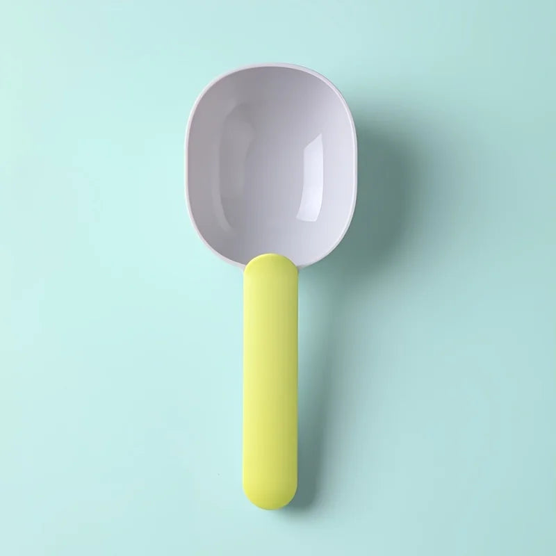 2-in-1 Pet Food Spoon with Seal Clip for Cats, Dogs & Birds Pet Food Scoop Nixie green