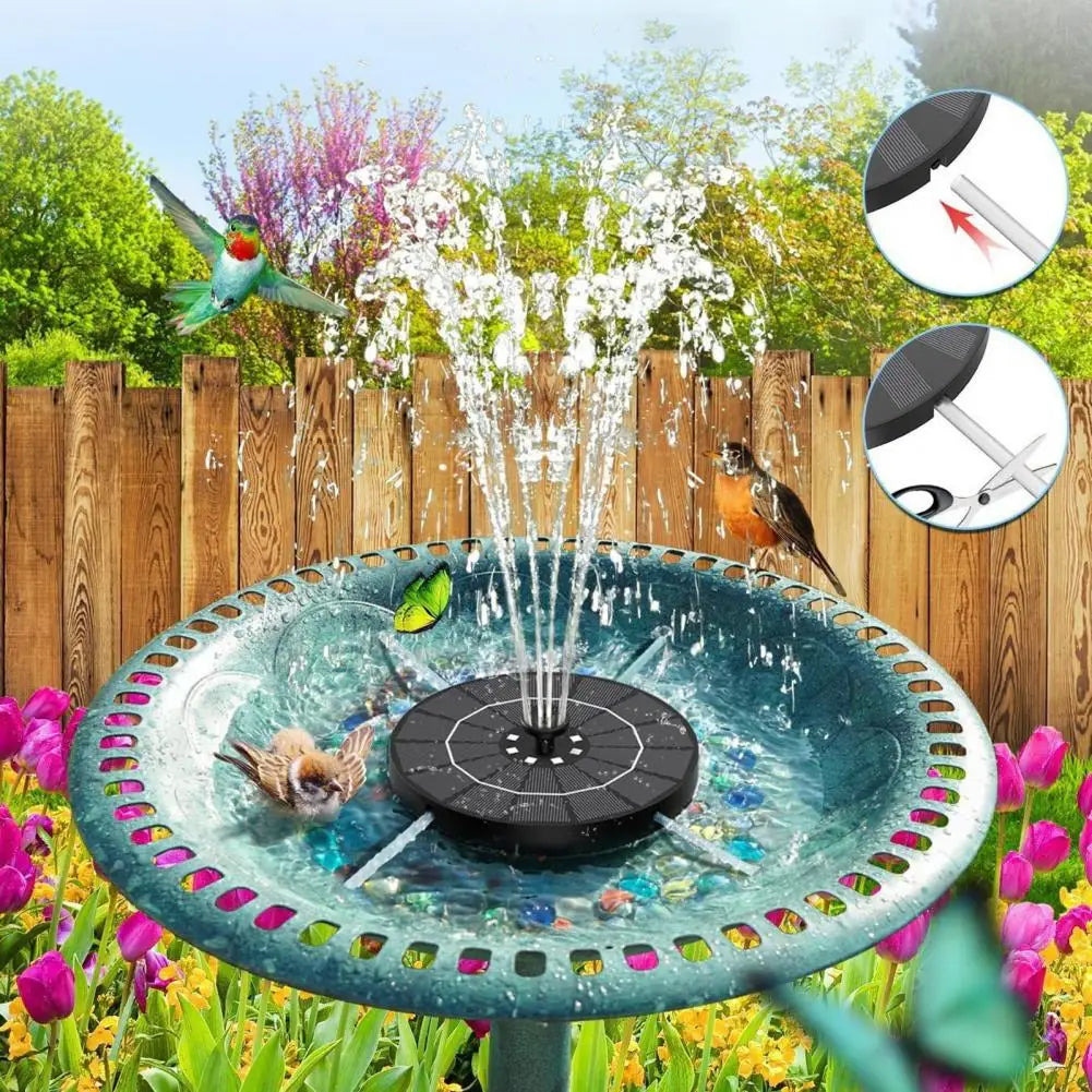 3.5W Solar Bird Bath Fountain with LED Lights | Garden Decor Solar Garden Fountain Nixie