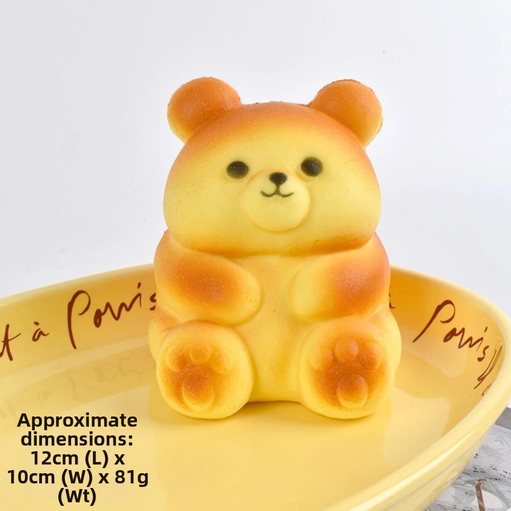 Slow Rising Squeeze Toy – Cartoon Bear Bread & Cake Squishy