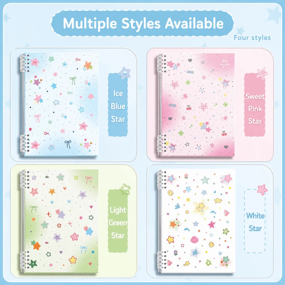 A5/B5 Star Print Binder Notebook – Dopamine Color Planner