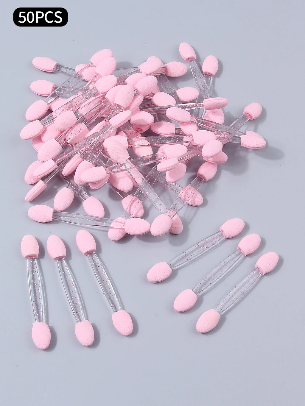 50Pcs Disposable Double-End Sponge Eyeshadow Applicators Eyeshadow Applicator Nixie