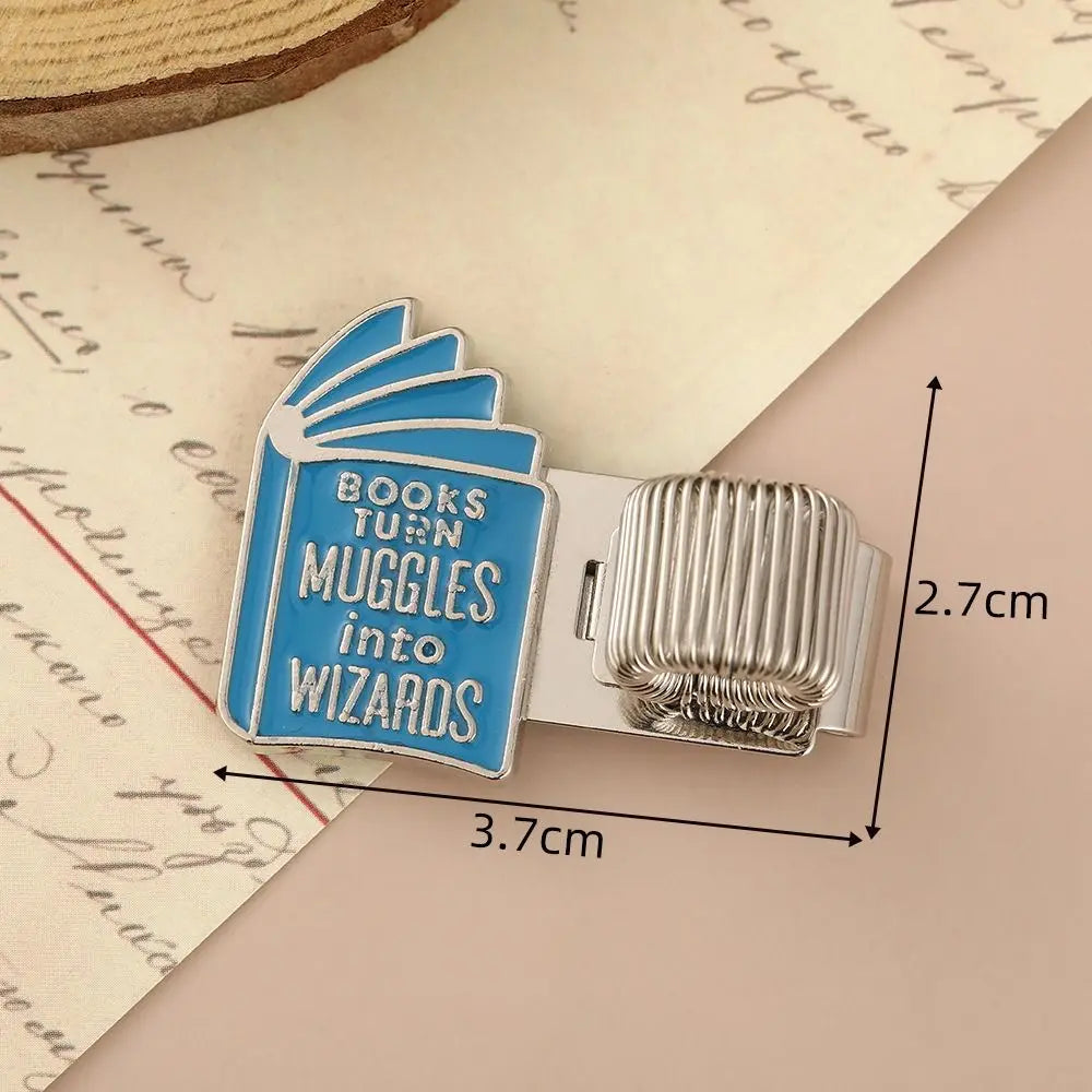 Metal Book-Shaped Pen Clip & Page Marker | 4 Designs Pen Clip Bookmark Nixie