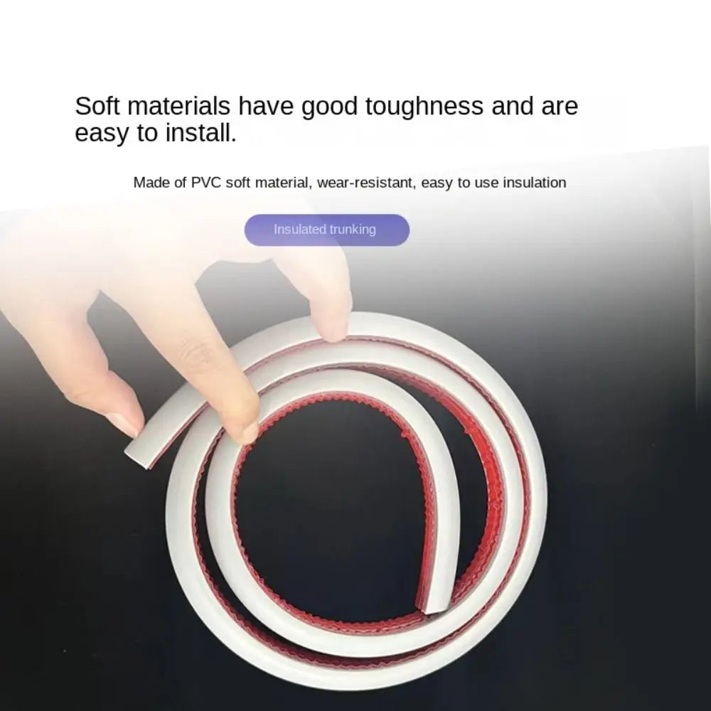 Self-Adhesive Floor Cord Cover PVC Cable Duct Protector 1M