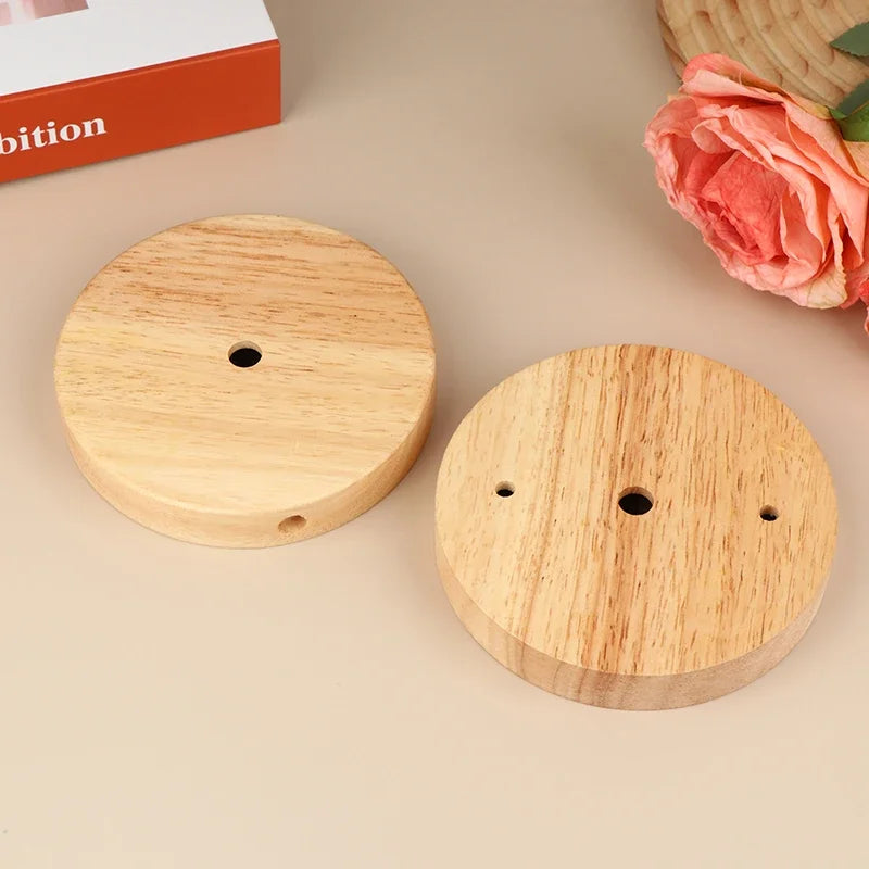 Wood Ceiling Plate Lamp Base 10/12cm – DIY Chandelier Holder Ceiling Lamp Base Nixie