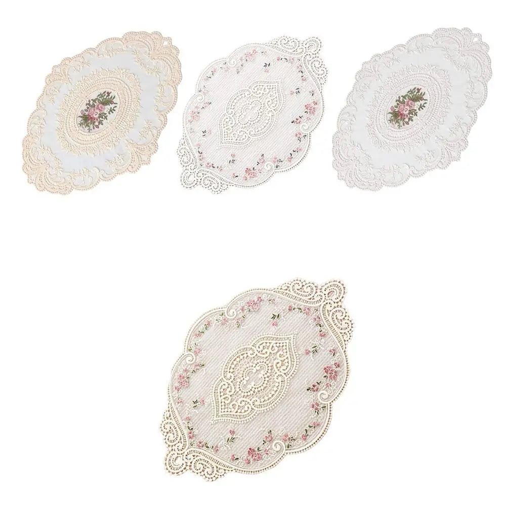 Lace Embroidered Cloth Coaster – Wedding & Home Table Décor Lace Table Coaster Nixie