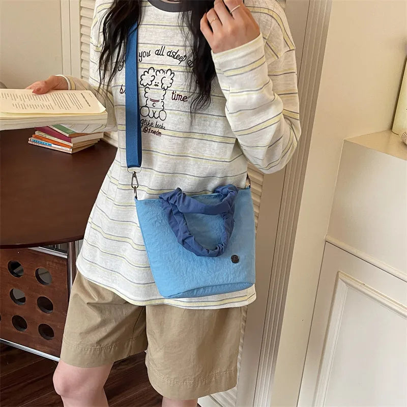 Women's Nylon Crossbody Satchel Bag – Korean Casual Style Crossbody Satchel Bag Nixie