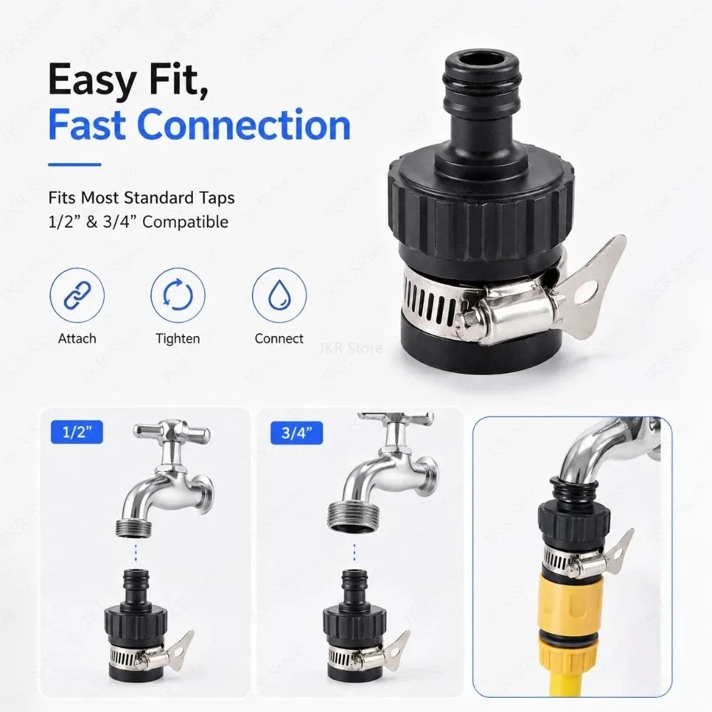 Universal Faucet Adapter Quick Connect Hose Fitting for Garden & Car Hose Tap Adapter Nixie