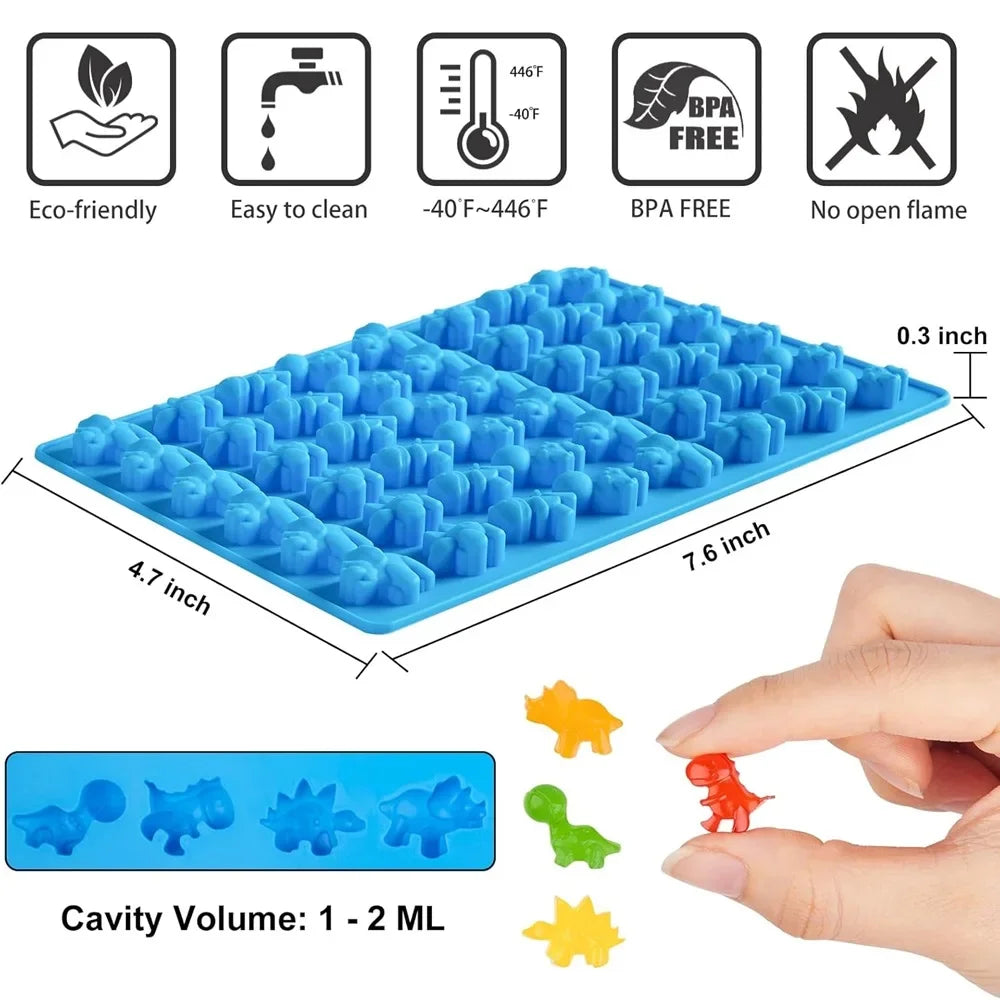 Mini Silicone Candy Molds with Dropper – Gummy Bear & Chocolate Silicone Baking Molds Nixie